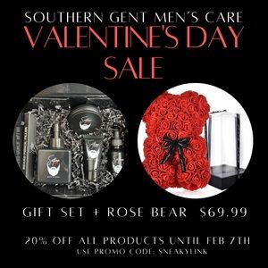 Southern Gent Valentine’s Day Gift Set & Rose Bear